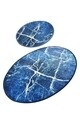 Set 2 covorase de baie Denim, Chilai, 50x60 cm/60x100 cm, multicolor