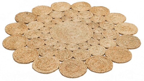 Covor de hol, Ca-111 Natural Xw, 150×150 cm, Iuta, Bej Eko Halı