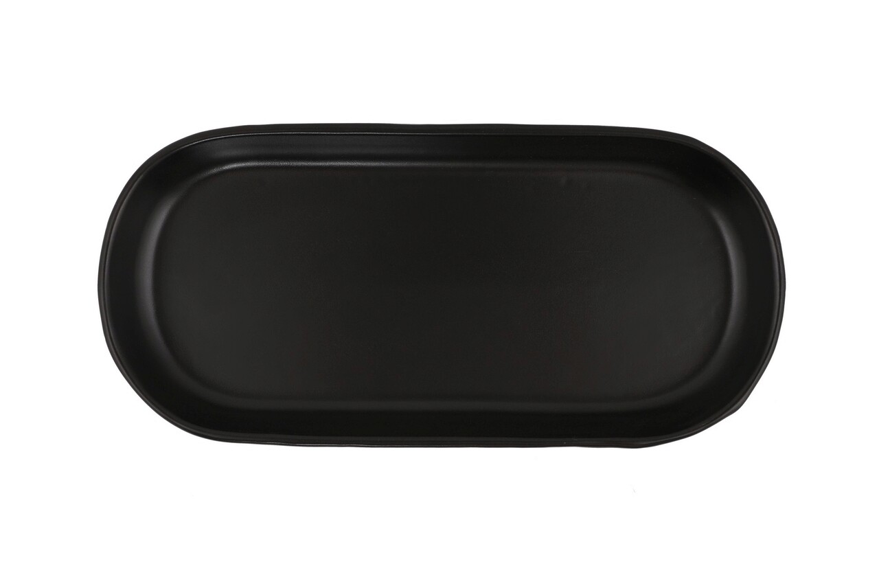 Set platouri servire, Keramika, 275KRM1420, Ceramica, Negru mat