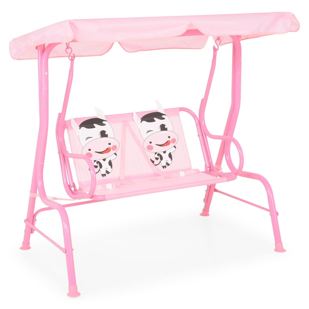 Leagan pentru copii, Cow, 115 x 75 x 110 cm, roz - imagine 3