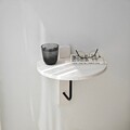 Raft de perete, Neostill, Reve, 35x35 cm, Lemn masiv, Alb/Negru