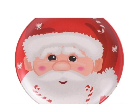 Set de masa pentru copii Santa, 5 piese, bambus, rosu/alb