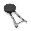 Scaun pliabil Lester, Versa, 30 x 30 x 50 cm, piele ecologica/metal, gri