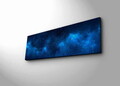 Tablou decorativ cu lumina LED, 3090NASA-017, Canvas, 30 x 90 cm, Multicolor