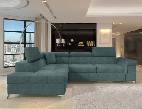 Coltar extensibil stanga 4 locuri ELTAP, LT-38MAN, Eridano, 275x202x88 cm, lemn/poliester, verde