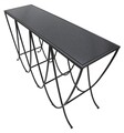 Consola Dark, Mauro Ferretti, 140x40x80 cm, fier, negru