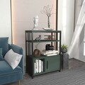 Corp biblioteca, Zena Home, Letos, 60x80x29.6 cm, PAL, Verde/Negru