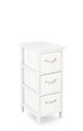 Comoda cu 3 sertare Yvette, Bizzotto, 26x32x62 cm, lemn de paulownia/MDF, alb/natural