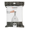 Set 40 saci de gunoi, Brabantia, PerfectFit, marimea M, 60 L, nailon, alb