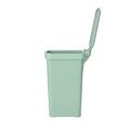 Cos de gunoi cu pedala, Brabantia, StepUp, 10 L, 26.5x20.3x38.1 cm, polipropilena, verde jad