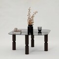 Masuta de cafea, Neostill, Kei, 80x40x80 cm, Sticla temperata , Antracit / Fume