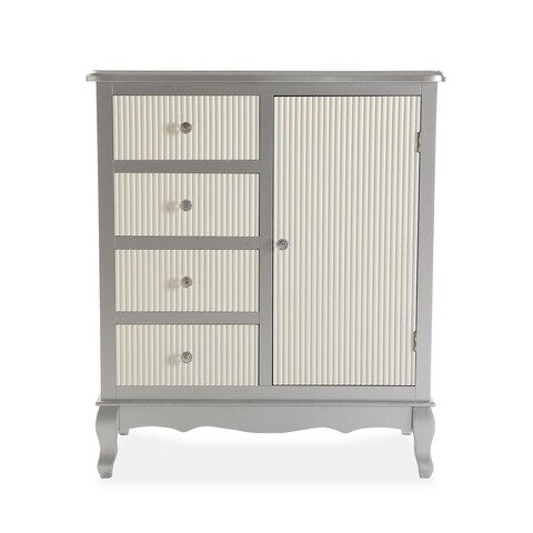 Comoda, versa, siena, 33 x 81.5 x 70 cm, lemn, alb