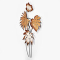 Decoratiune de perete, Monstera v3, Metal, Dimensiune: 69 x 113 cm, Multicolor