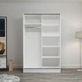Dulap pentru haine, Minerva, Kale White Anthracite, 120x190x60 cm, PAL, Alb / Antracit