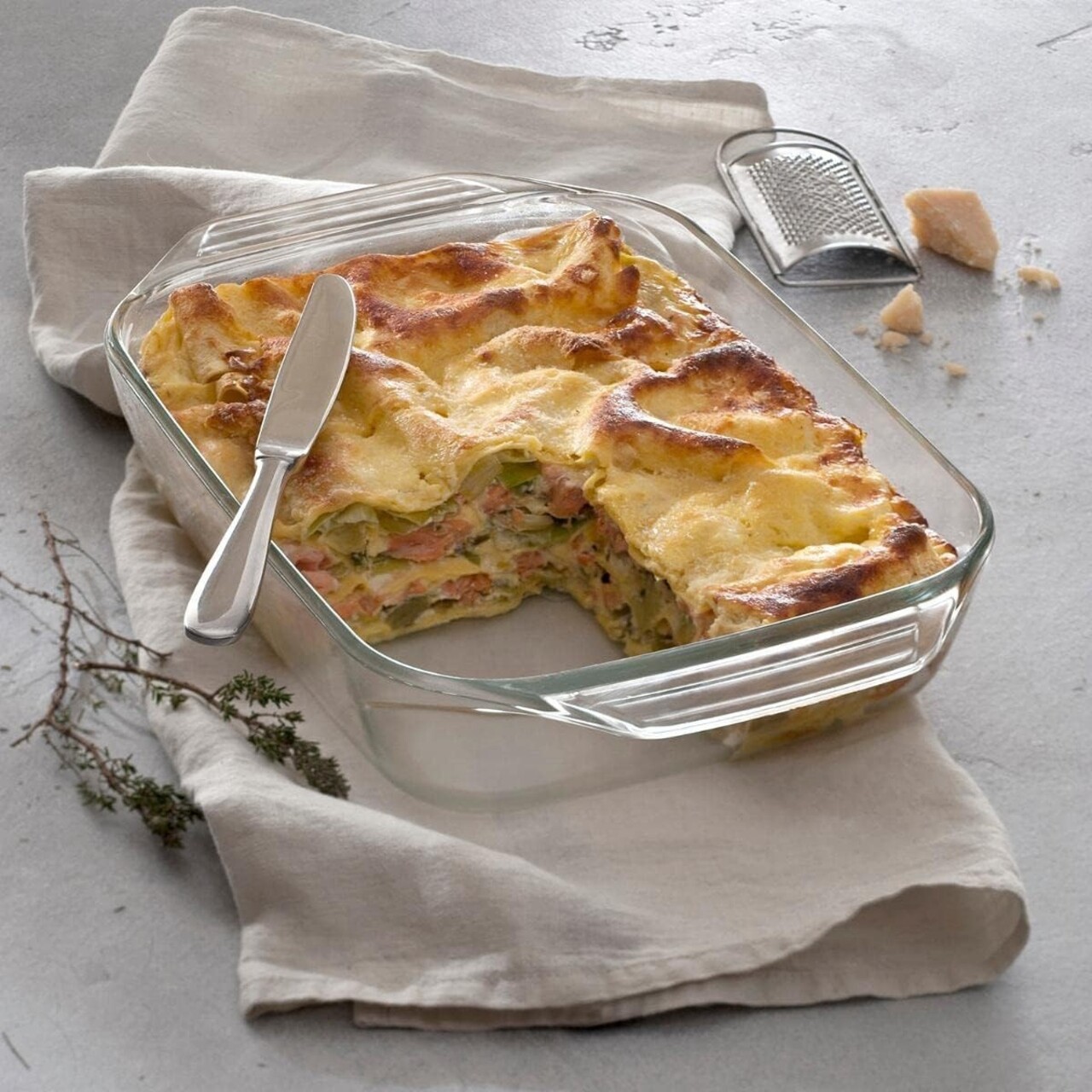 Vas dreptunghiular, din sticla termorezistenta, 4L, "Let's Share" - Pyrex - imagine 2