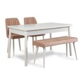Set masa si scaune 4 piese, Vella, Costa 0900, PAL, Piatra Alba
