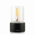 Semineu decorativ de masa cu bioetanol Heatfir, InnovaGoods, Ø16 x 26.5 cm, fara fum, sticla/fier
