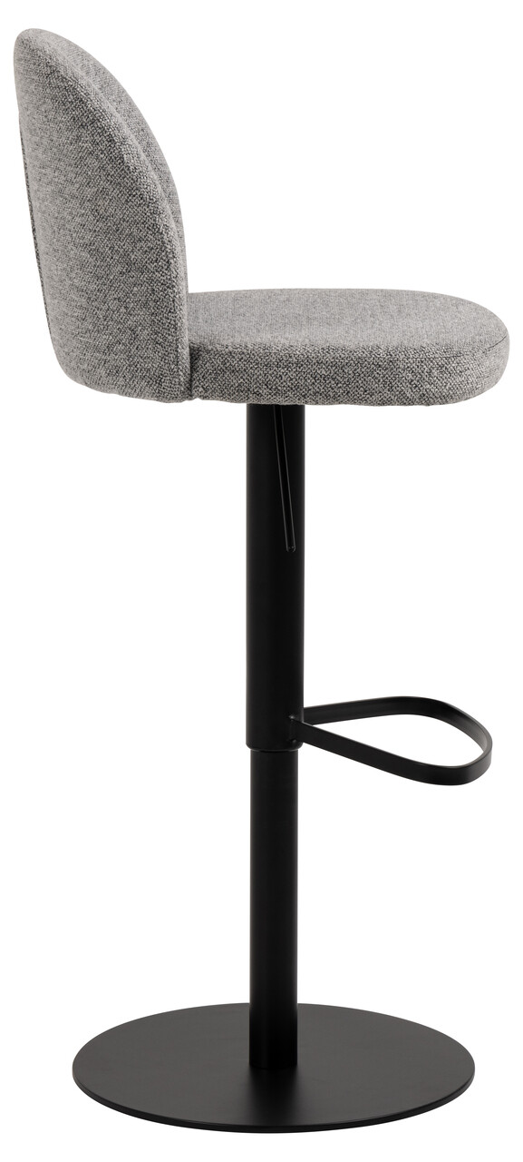 Scaun de bar Patricia, Actona, 44x50x109 cm, rotativ, tesatura Boucle/otel, gri - view 8