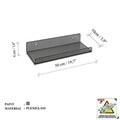 Raft de perete acrilic, Hanah Home, Vivid, 50x10x4 cm, Gri fumuriu