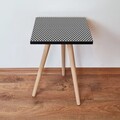 Masuta, Leona, Shp227, 35x42x35 cm, Alb/Negru