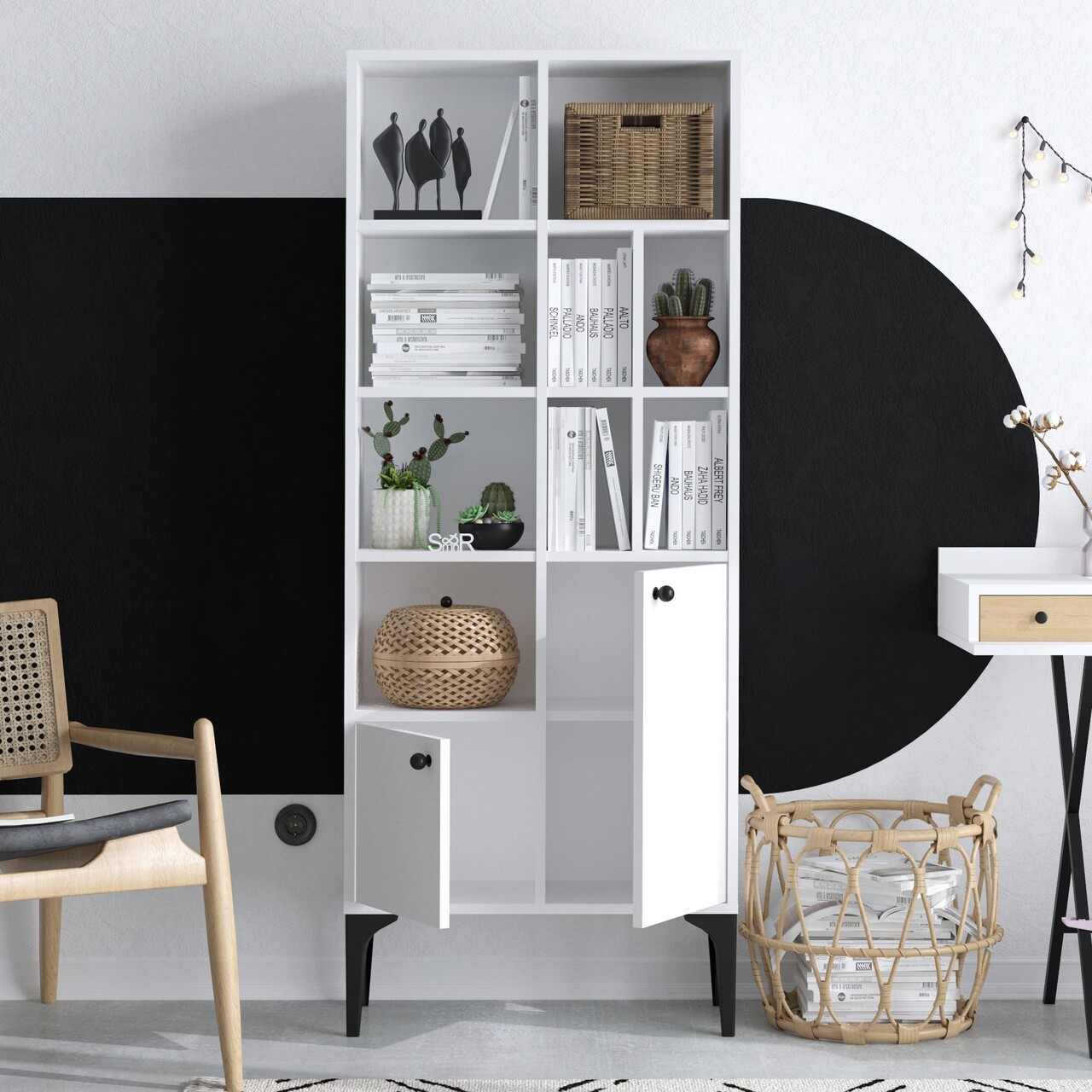 Corp biblioteca, Emerald, Regulus, 60x175x30 cm, Alb - 1 | YEO