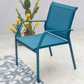 Set mobilier pentru gradina/terasa, Kavala, 4 piese, albastru