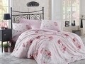Lenjerie de pat pentru o persoana, 3 piese, 100% bumbac ranforce, Hobby, Matilde  Dusty Rose, roz