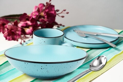 Set 6 farfurii adanci Electra, Art of Dining by Heinner, Ø20 cm, ceramica, albastru