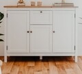 Comoda, Finori, Bergen 57, 120 x 90 x 40 cm, PAL, stejar/alb