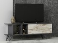 Comoda TV, Odessa, Liberty, 120x30x45 cm, PAL, Antracit / Marmură