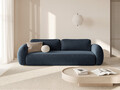 Canapea extensibila 3 locuri, Tonale, Cosmopolitan Design, 262x105x88 cm, tesatura chenille, albastru navy