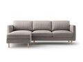 Coltar stanga 3 locuri, Eden, Micadoni, 250x150x90 cm, catifea, gri beton