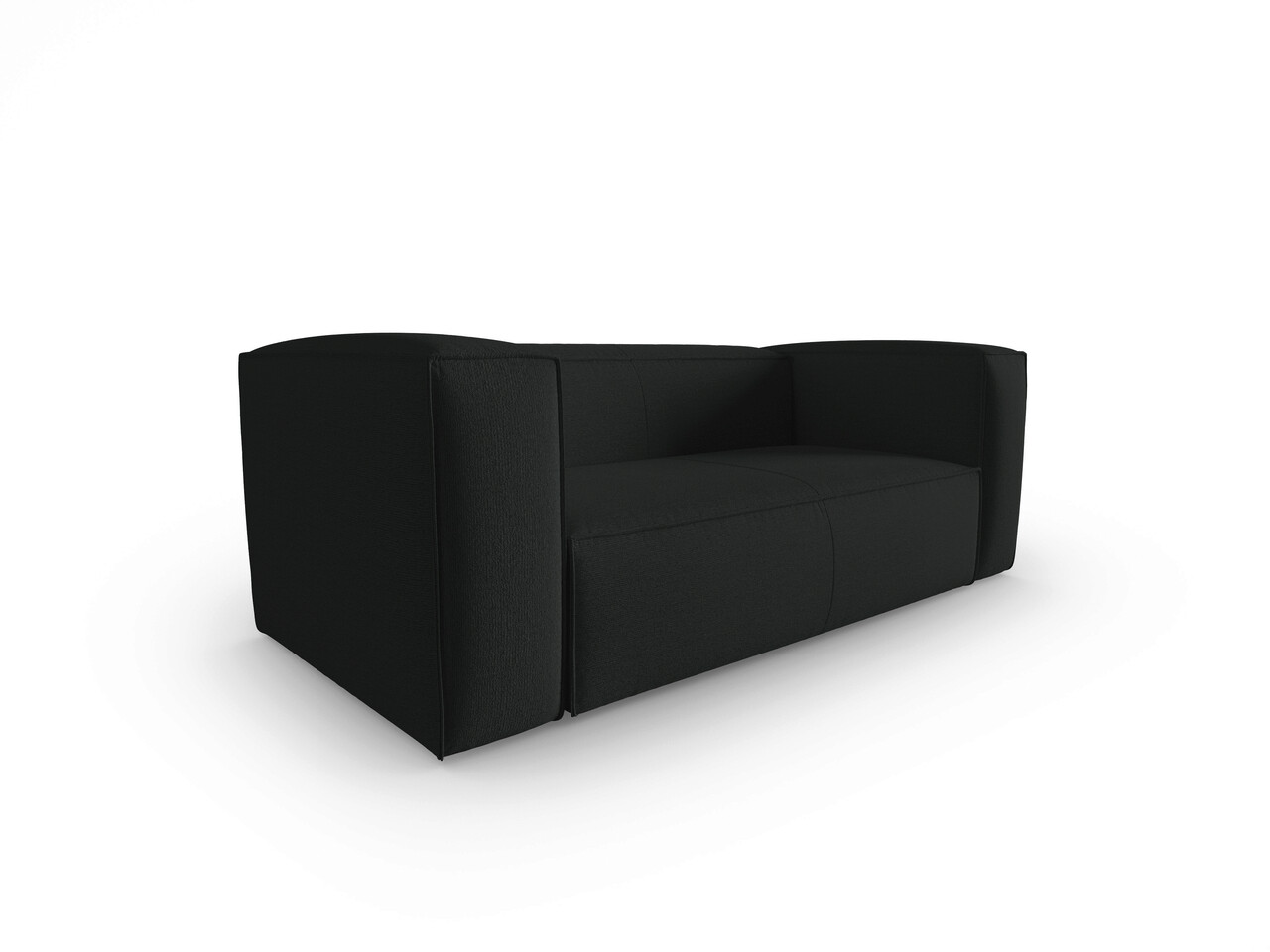 Canapea 2 locuri, Mackay, Cosmopolitan Design, 150x94x73 cm, catifea tricotata, antracit - 1 | YEO