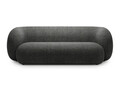 Canapea modulara 3 locuri, Kate, Micadoni, 213x99x76 cm, tesatura structurata, gri inchis melanj