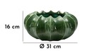 Ghiveci Cactus, Mauro Ferretti, 31x16 cm, ceramica, verde
