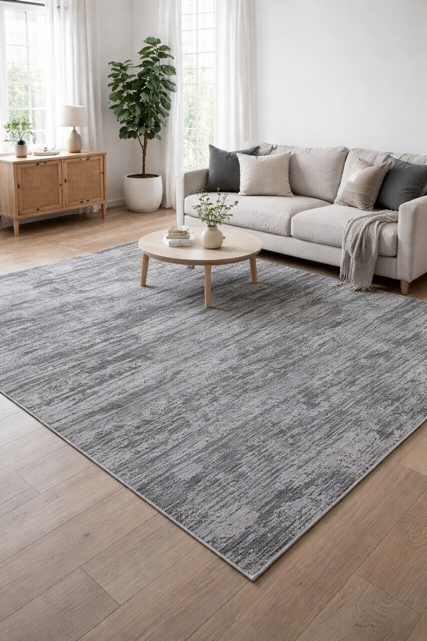 Covor, CLR-7363-HALI-44, 100x300 cm, Poliester, Gri inchis