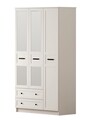 Dulap pentru haine, Rabi, Rb-168-01-009, 105x210x52 cm, Alb mat