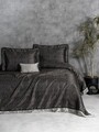 Set cuvertura de pat dubla 3 piese, Vivian - Grey, Cotton Box, Poliester