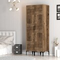 Dulap pentru haine, Hommy Craft, Kumsal PP, 80x47.5x201.4 cm, PAL, Maro