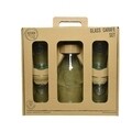 Set 4 pahare si sticla Beverage, Decoris, transparent, sticla