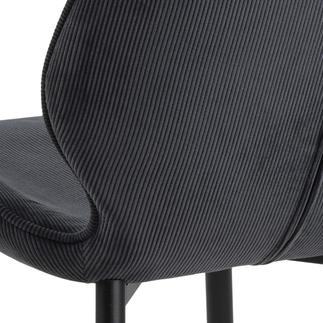 Scaun Femke, Actona, 47.5x57.5x85 cm, tesatura corduroy/otel, antracit - view 3