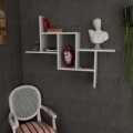 Raft pentru perete, Wooden Art, Step White, 107.2x81.8x22 cm