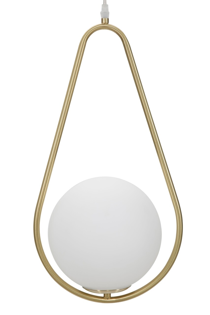 Lustra Glamy Drop, Mauro Ferretti, 24 x 20 x 46 cm, 1 x E14, 20W, fier/sticla, auriu - 1 | YEO