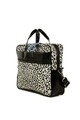 Geanta pentru laptop, Bagmori, 6506 - 83572 - Animal print, piele ecologica, alb/negru