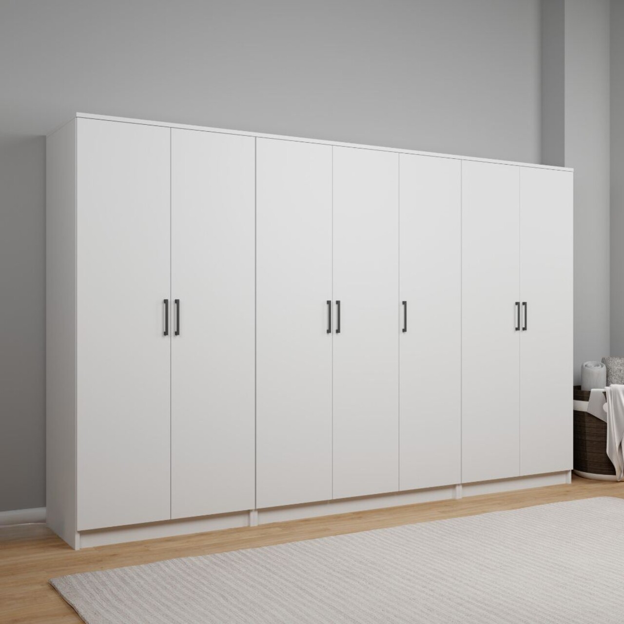 Dulap pentru haine, Miwood, Kardelen 1600-107, Alb - 1 | YEO