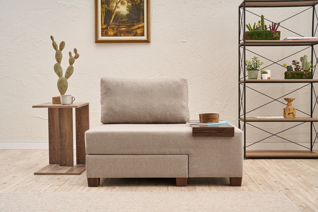 Fotoliu extensibil, Atelier del Sofa, 613LFS1136, Crem