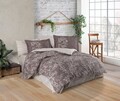 Lenjerie de pat dubla 4 piese, Dream - Brown, Hobby, Bumbac Poplin