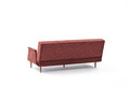 Canapea extensibila cu 3 locuri, Balcab Home, 825BLC2675, Lemn / Metal, Rosu claret