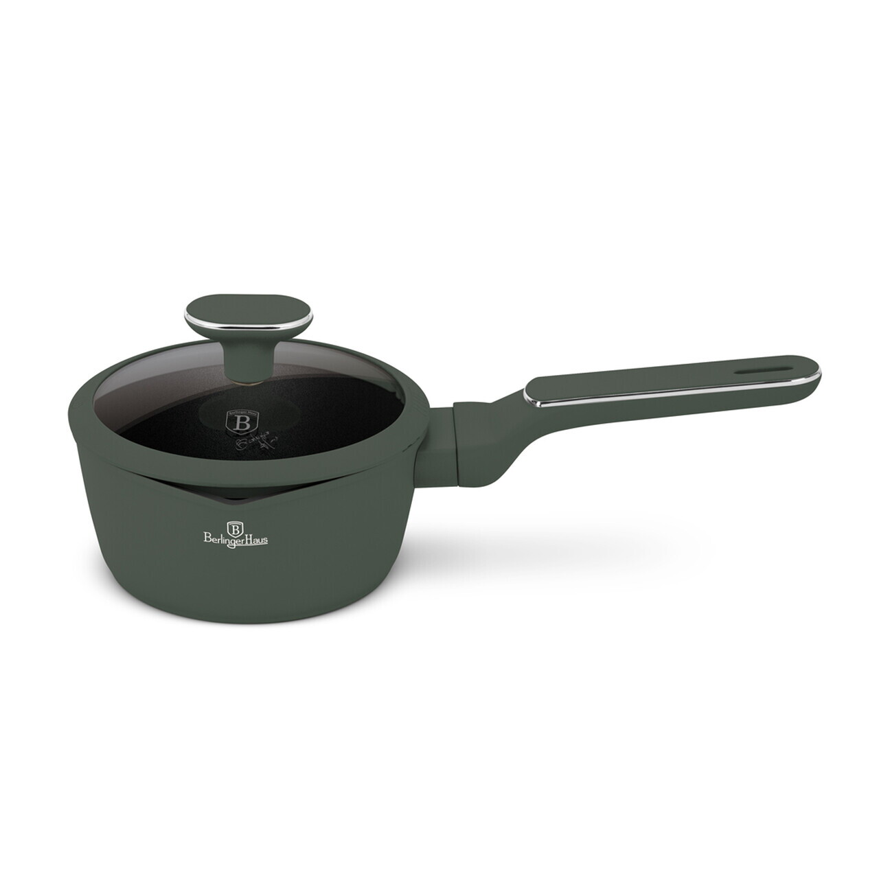 Cratita cu capac Berlinger Haus, Matte Green, 16 cm, 1.2 L, aluminiu forjat, verde mat - imagine 10