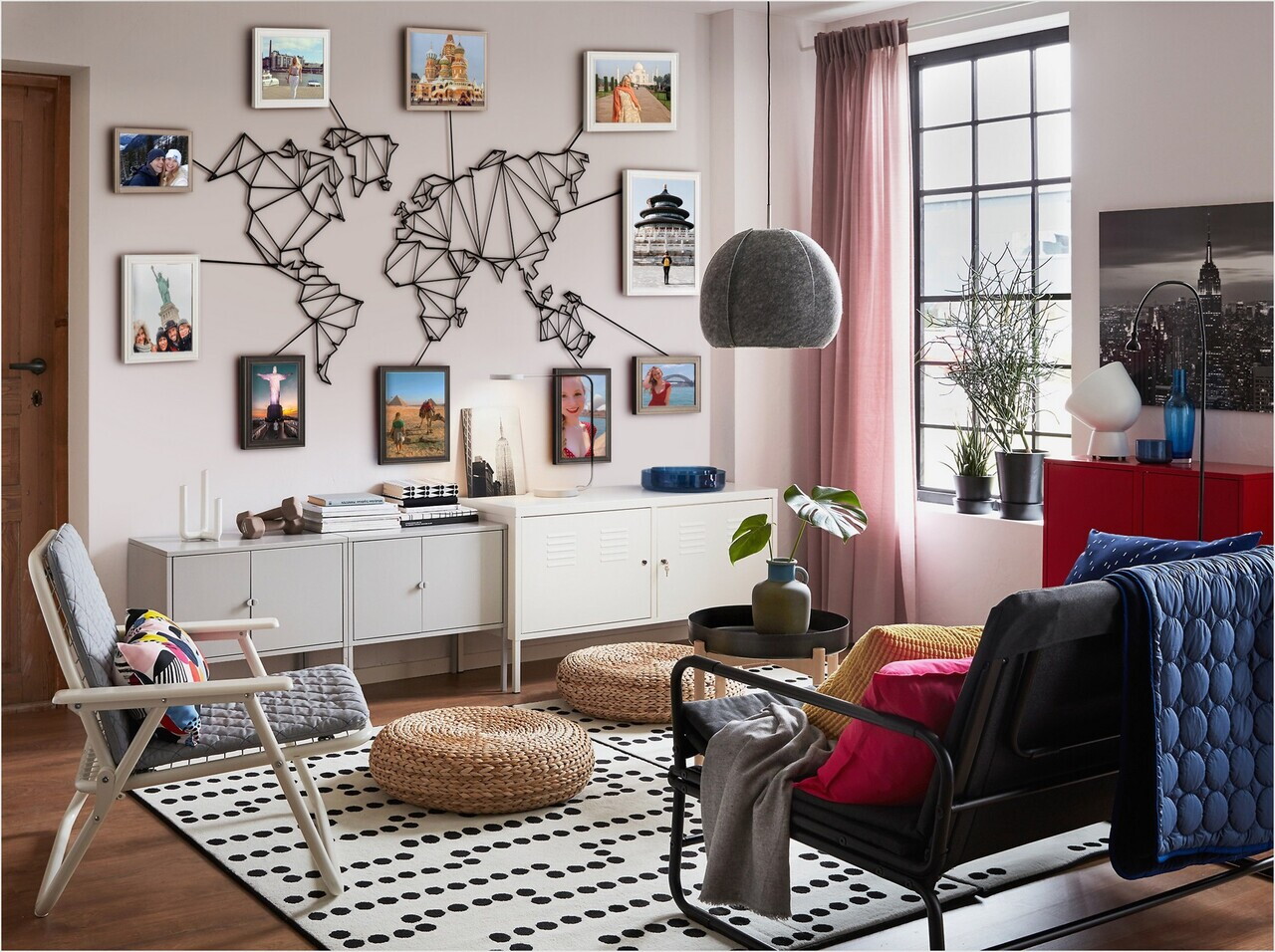 Decoratiune de perete, MAP-MET9001-BLC, Dimensiuni: 100 x 60 x 1,5 cm, Negru — imaginea 2